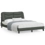 Bed frame with LED lights dark gray fabric 140x200 cm by , Beds and slatted bases - Ref: Foro24-3213705, Price: 209,14 €, Dis...