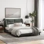 Bed frame with LED lights dark gray fabric 140x200 cm by , Beds and slatted bases - Ref: Foro24-3213705, Price: 219,84 €, Dis...
