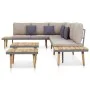 Gartenmöbel-Set 7-teilig mit Kissen aus braunem Akazienholz. von vidaXL, Gartensets - Ref: Foro24-46482, Preis: 878,61 €, Rab...