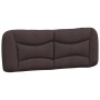 Bed frame with LED lights dark brown fabric 140x200 cm by , Beds and slatted bases - Ref: Foro24-3213707, Price: 224,21 €, Di...
