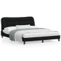 Bed frame with LED lights black fabric 160x200 cm by , Beds and slatted bases - Ref: Foro24-3213713, Price: 274,02 €, Discoun...