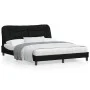 Bed frame with LED lights black fabric 160x200 cm by , Beds and slatted bases - Ref: Foro24-3213713, Price: 269,75 €, Discoun...