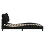 Bed frame with LED lights black fabric 160x200 cm by , Beds and slatted bases - Ref: Foro24-3213713, Price: 269,75 €, Discoun...