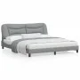 Bed frame with LED lights light gray fabric 180x200 cm by , Beds and slatted bases - Ref: Foro24-3213718, Price: 245,48 €, Di...