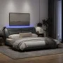 Bed frame with LED lights light gray fabric 180x200 cm by , Beds and slatted bases - Ref: Foro24-3213718, Price: 245,48 €, Di...
