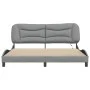 Bed frame with LED lights light gray fabric 180x200 cm by , Beds and slatted bases - Ref: Foro24-3213718, Price: 245,48 €, Di...