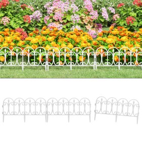 Garteneinfassung 17 Stück PP weiß 10 m von , Garteneinfassung und Einfassung - Ref: Foro24-318294, Preis: 55,42 €, Rabatt: %