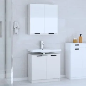 Juego de muebles de baño 2 piezas madera contrachapada blanco de , Muebles de baño - Ref: Foro24-3115860, Precio: 113,72 €, D...