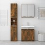 Set de muebles baño 3 pzas madera contrachapada roble ahumado de , Muebles de baño - Ref: Foro24-3115881, Precio: 178,38 €