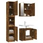 3-teiliges Badezimmermöbel-Set aus geräuchertem Eichensperrholz von , Badezimmermöbel - Ref: Foro24-3115881, Preis: 180,06 €,...