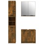 Set de muebles baño 3 pzas madera contrachapada roble ahumado de , Muebles de baño - Ref: Foro24-3115881, Precio: 178,38 €