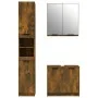 Set de muebles baño 3 pzas madera contrachapada roble ahumado de , Muebles de baño - Ref: Foro24-3115881, Precio: 179,78 €, D...