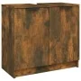 Set de muebles baño 3 pzas madera contrachapada roble ahumado de , Muebles de baño - Ref: Foro24-3115881, Precio: 179,78 €, D...