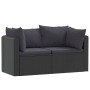 2-piece garden sofa set and black synthetic rattan cushions by vidaXL, Modular outdoor sofas - Ref: Foro24-46556, Price: 202,...