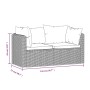 2-piece garden sofa set and black synthetic rattan cushions by vidaXL, Modular outdoor sofas - Ref: Foro24-46556, Price: 202,...