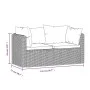2-piece garden sofa set and black synthetic rattan cushions by vidaXL, Modular outdoor sofas - Ref: Foro24-46556, Price: 163,...