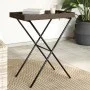 Table with folding tray made of synthetic brown rattan 65x40x75 cm by , Garden tables - Ref: Foro24-365128, Price: 47,13 €, D...