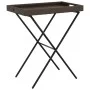 Table with folding tray made of synthetic brown rattan 65x40x75 cm by , Garden tables - Ref: Foro24-365128, Price: 47,13 €, D...