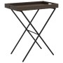 Tisch mit Klapptablett Kunstrattan braun 65x40x75 cm von , Gartentische - Ref: Foro24-365128, Preis: 43,62 €, Rabatt: %
