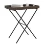 Table with folding tray made of synthetic brown rattan 65x40x75 cm by , Garden tables - Ref: Foro24-365128, Price: 47,13 €, D...