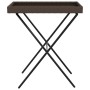 Tisch mit Klapptablett Kunstrattan braun 65x40x75 cm von , Gartentische - Ref: Foro24-365128, Preis: 43,62 €, Rabatt: %