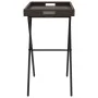 Table with folding tray made of synthetic brown rattan 65x40x75 cm by , Garden tables - Ref: Foro24-365128, Price: 47,13 €, D...