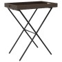 Tisch mit Klapptablett Kunstrattan braun 65x40x75 cm von , Gartentische - Ref: Foro24-365128, Preis: 43,62 €, Rabatt: %
