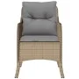Garden armchairs with cushions 2 units synthetic rattan beige mix by , Garden chairs - Ref: Foro24-365149, Price: 227,18 €, D...