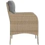 Garden armchairs with cushions 2 units synthetic rattan beige mix by , Garden chairs - Ref: Foro24-365149, Price: 227,18 €, D...
