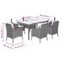 7-piece garden dining set with black synthetic rattan cushions by , Garden sets - Ref: Foro24-3211851, Price: 747,47 €, Disco...