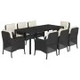 9-piece garden dining set with black synthetic rattan cushions by , Garden sets - Ref: Foro24-3211847, Price: 984,81 €, Disco...