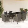 Set comedor jardín 7 pzas y cojines ratán sintético gris de , Conjuntos de jardín - Ref: Foro24-3211858, Precio: 823,42 €, De...