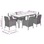 Set comedor jardín 7 pzas y cojines ratán sintético gris de , Conjuntos de jardín - Ref: Foro24-3211858, Precio: 823,42 €, De...