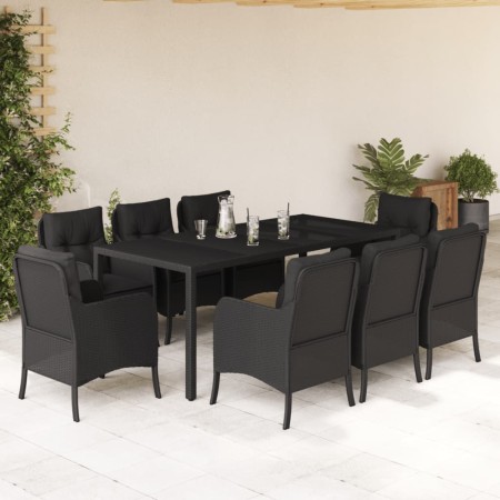 9-piece garden dining set with black synthetic rattan cushions by , Garden sets - Ref: Foro24-3211853, Price: 1,00 €, Discoun...
