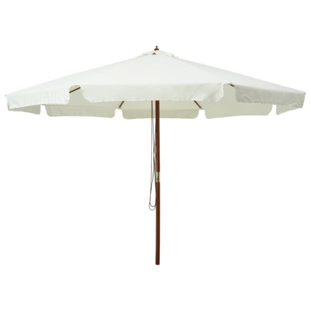 Garden parasol with sand white wooden pole 330 cm by vidaXL, Umbrellas - Ref: Foro24-47212, Price: 147,84 €, Discount: %