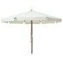 Garden parasol with sand white wooden pole 330 cm by vidaXL, Umbrellas - Ref: Foro24-47212, Price: 147,84 €, Discount: %