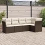 5-piece garden dining set with brown synthetic rattan cushions by , Garden sets - Ref: Foro24-3249442, Price: 356,66 €, Disco...