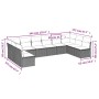 Garden sofa set 10 pieces and brown synthetic rattan cushions by , Garden sets - Ref: Foro24-3249932, Price: 596,57 €, Discou...