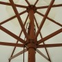 Garden parasol with sand white wooden pole 330 cm by vidaXL, Umbrellas - Ref: Foro24-47212, Price: 147,84 €, Discount: %