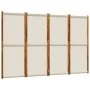 Light gray 4-panel room divider screen 280x180 cm by , Room dividers - Ref: Foro24-4003356, Price: 129,40 €, Discount: %