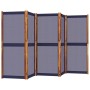 Dark blue 5-panel room divider screen 350x180 cm by , Room dividers - Ref: Foro24-4003361, Price: 146,63 €, Discount: %