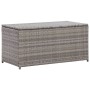 Graue Garten-Aufbewahrungsbox aus synthetischem Rattan, 100 x 50 x 50 cm von vidaXL, Aufbewahrungsboxen für den Außenbereich ...