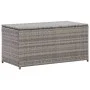 Graue Garten-Aufbewahrungsbox aus synthetischem Rattan, 100 x 50 x 50 cm von vidaXL, Aufbewahrungsboxen für den Außenbereich ...