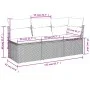 Garden sofa with cushions, 3 seats, synthetic brown rattan by , Outdoor sofas - Ref: Foro24-366218, Price: 199,72 €, Discount: %