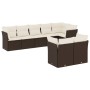 Set mit 8 Gartensofas und Kissen synthetisches Rattanbraun von , Gartensets - Ref: Foro24-3249752, Preis: 556,55 €, Rabatt: %