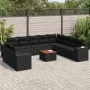 11-piece garden sofa set and black synthetic rattan cushions by , Garden sets - Ref: Foro24-3257847, Price: 740,42 €, Discoun...