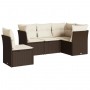 5-teiliges Garten-Esszimmerset und Kissen Kunstrattan braun von , Gartensets - Ref: Foro24-3249482, Preis: 362,43 €, Rabatt: %