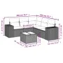 6-piece garden sofa set with black synthetic rattan cushions by , Garden sets - Ref: Foro24-3254892, Price: 422,18 €, Discoun...