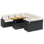 Set aus 8-teiligen Gartensofas und Kissen Kunstrattan schwarz von , Gartensets - Ref: Foro24-3271238, Preis: 539,90 €, Rabatt: %
