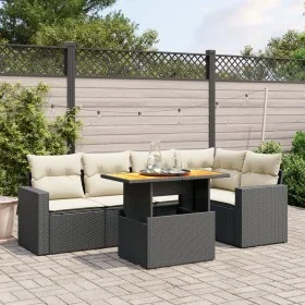 6-piece garden sofa set with black synthetic rattan cushions by , Garden sets - Ref: Foro24-3271301, Price: 407,04 €, Discoun...